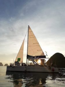 sunset catamaran